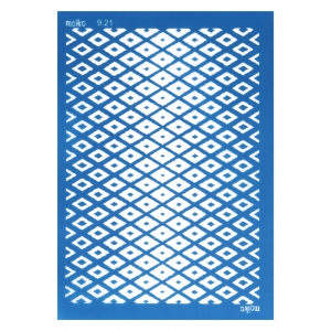 Silk Screen Moiko pour Pâte polymère 74x105 mm - Losange 9.21
