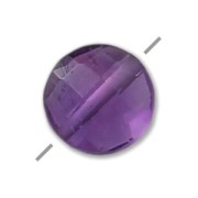 Perle facettée palet 6 mm pierre gemme Amethyste x1|raw }}
