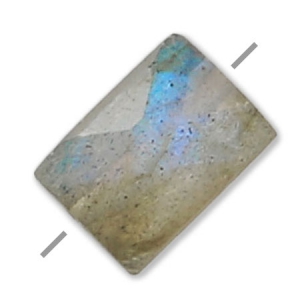 Perle en pierre gemme Labradorite facettée rectangle 5x7 mm x1
