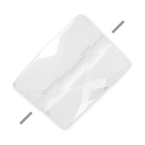 Perle facettée rectangle 5x7 mm pierre gemme Cristal de Roche x1
