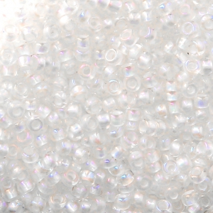 Preciosa Perles rocailles 11/0 2 mm - Crystal AB Silver Lined x20g