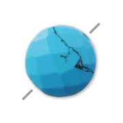 Pierre teintée imitation Turquoise facettée palet 6 mm x1|raw }}