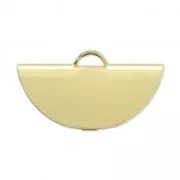 Embout pince demi-lune 19.5x11 mm en Argent 925 plaqué Or 3 microns x1