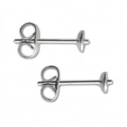 Clous d'oreilles pour semi-percée 6 mm en Acier Inox x2