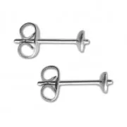 Clous d'oreilles pour semi-percée 6 mm en Acier Inox x2