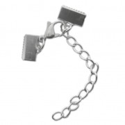 Fermoir mousqueton avec embouts à serrer 10 mm en Acier inoxydable x1