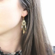 Mini intercalaire/Chandelier motif rosace 2 anneaux 9.5 mm argenté x1