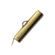 Embout fermoir pour tissage de perles rocailles ou Delica  20 mm bronze x1|raw }}