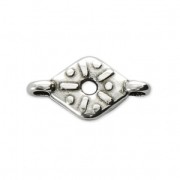 Intercalaire 2 anneaux pour cabochon PureCrystal 1028 1.8 mm Placage Argent fin vieilli|raw }}