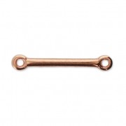 Intercalaire barre 2 anneaux 18x3 mm doré rose x1|raw }}