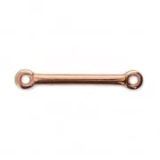 Intercalaire barre 2 anneaux 18x3 mm doré rose x1