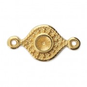 Intercalaire 2 anneaux pour cabochon PureCrystal 1028/1088 3 mm Doré à l'or fin x1|raw }}