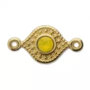 Intercalaire 2 anneaux pour cabochon PureCrystal 1028/1088 3 mm Doré à l'or fin x1