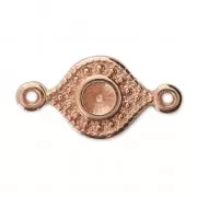 Intercalaire 2 anneaux pour cabochon PureCrystal 1028/1088 3 mm doré rose x1