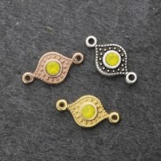 Intercalaire 2 anneaux pour cabochon PureCrystal 1028/1088 3 mm doré rose x1