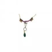 Pendentif intercalaire tête taureau crâne de buffle ethnique 21 mm Doré à l'or fin x1