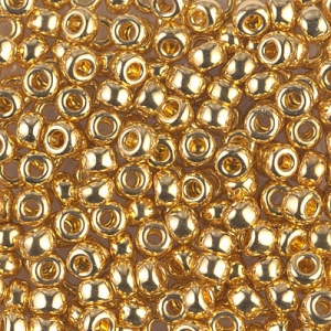 Rocaille Miyuki 6/0 191 - 24kt Gold Plated x5g