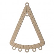 Intercalaire/Chandelier teinté laser cut triangle 36x25 mm Powder Almond x1