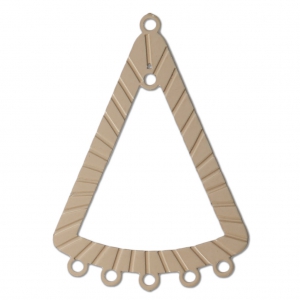Intercalaire/Chandelier teinté laser cut triangle 36x25 mm Powder Almond x1