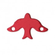 Intercalaire 2 trous teinté laser cut hirondelle 15x10 mm Rouge x1