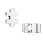 Poussoir / Perle pour cordon 2 mm en Argent 925 - Puzzle x1|raw }}