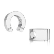 Poussoir / Perle pour cordon 2 mm en Argent 925 - Fer à cheval x1|raw }}