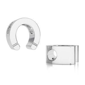 Poussoir / Perle pour cordon 2 mm en Argent 925 - Fer à cheval x1