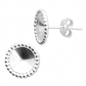 Clous d'oreille porte-cabochon PureCrystal 1122 8 mm Argent 925 x2