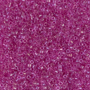 Miyuki Delica 11/0 DB0074 - Fuchsia Lined Crystal AB x8g
