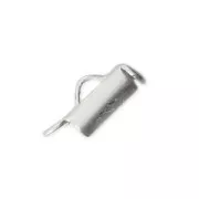 Embout pour tissage de perles rocailles & Delica Miyuki 7 mm argenté mat x1
