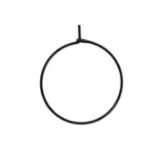 Créoles à décorer en métal 25mm Noir x2