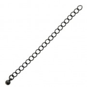 Chainette d'extension maille Rombo 60 mm - Noir x1|raw }}
