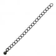 Chainette d'extension maille Rombo 60 mm - Noir x1