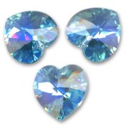 Coeur PureCrystal 6228 14,4x14 mm Aquamarine AB x1