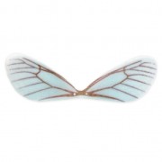 Pendentif ailes de papillon avec 2 trous 45x20 mm Turquoise et Marron x1