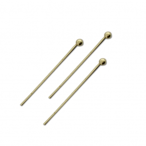 Clous tête boule 25x0.7 mm - Fabrication Européenne - Gold bronze X25