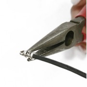 Embouts à serrer pour cordon 2 mm - Placage Argent fin vieilli x1