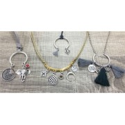 Pendentif/intercalaire 2 trous 30x27 mm doré rose x1