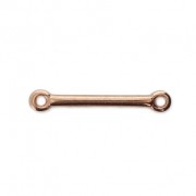 Intercalaire barre 2 anneaux 30x3 mm doré rose x1