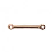 Intercalaire barre 2 anneaux 30x3 mm doré rose x1