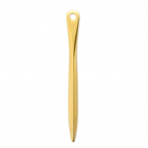 Pendentif pointe ethnique 38x4 mm Doré à l'or fin x1