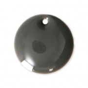 Sequins ronds en métal et résine époxy 16 mm Gris Moyen x6|raw }}