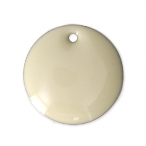 Sequins ronds en métal et résine époxy 16 mm Blanc x6