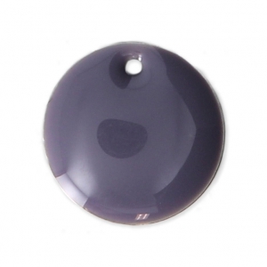 Sequins ronds en métal et résine époxy 16 mm Mauve x6