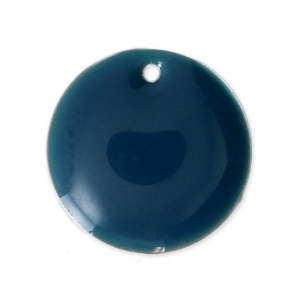 Sequins ronds en métal et résine époxy 16 mm Petrol x6