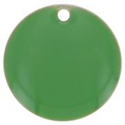 Sequins ronds en métal et résine époxy 16 mm Vert x6