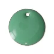 Sequins ronds en métal et résine époxy 16 mm Mint x6