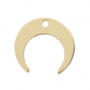 Pendentif Demi-lune ou Corne 19x17 mm en Gold filled (or laminé) x1