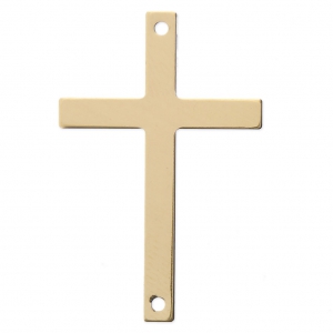 Intercalaire fin Croix 2 trous 33xx21 mm - Gold filled (or laminé)  x1