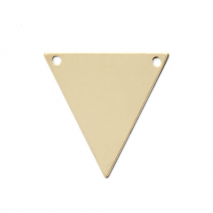 Intercalaire fin Triangle 2 trous 18.5 mm - Gold filled (or laminé)  x1